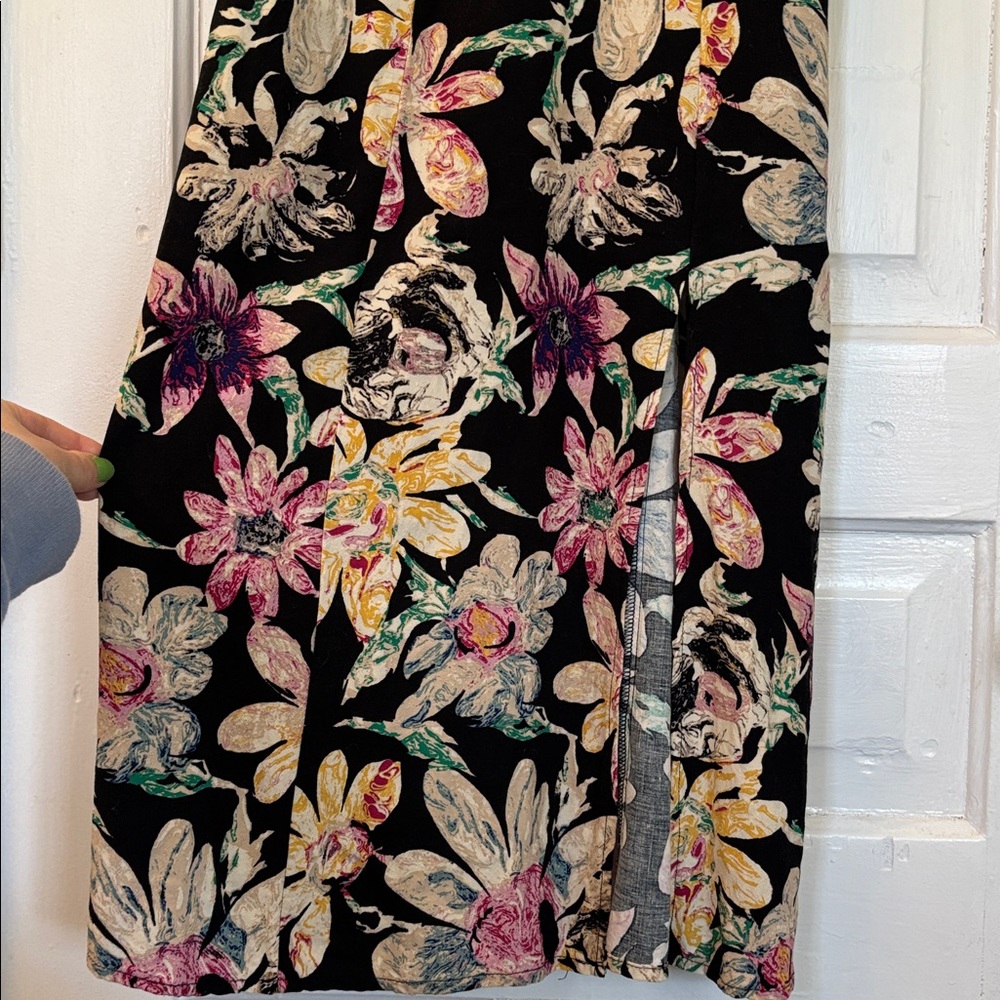 Urban Outfitters Black Spring/Summer Dress with Colorful Floral Print - Picture 3 of 6